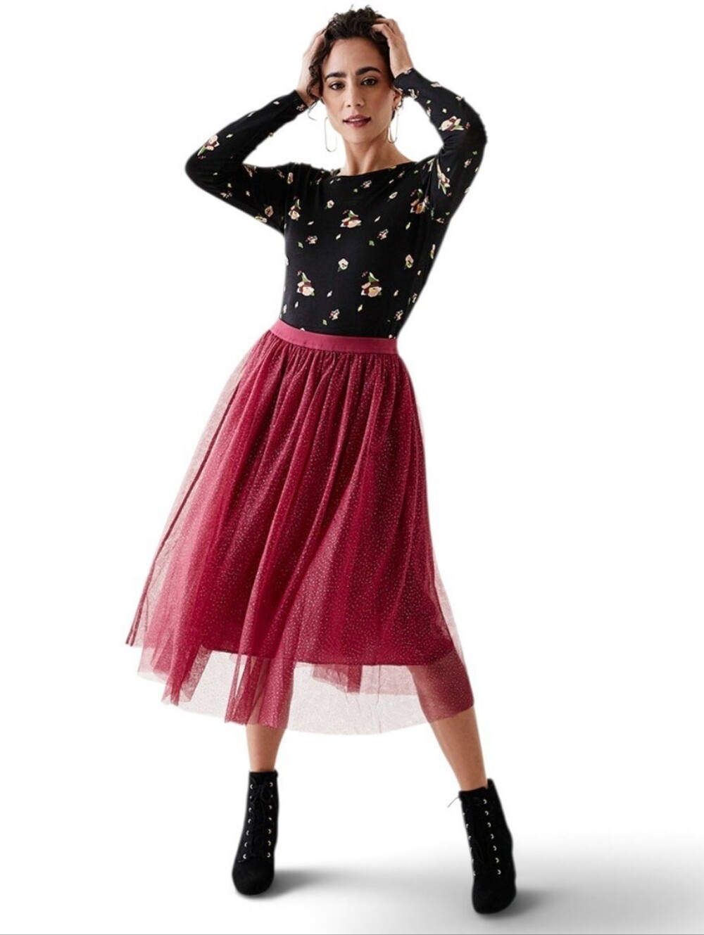 Women's Matilda Jane Sparkle City Pink Tulle Midi Skirt Size Small NWT's!